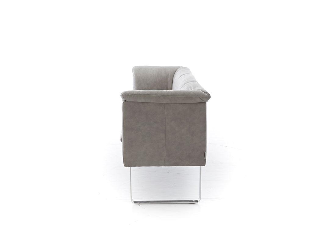 W.SCHILLIG seat&eat lounge 11752 B220 Leder Z69/22 light grey - Komfortmöbel24