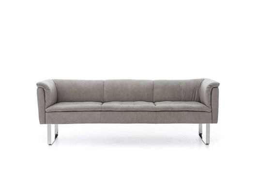 W.SCHILLIG seat&eat lounge 11752 B220 Leder Z69/22 light grey - Komfortmöbel24