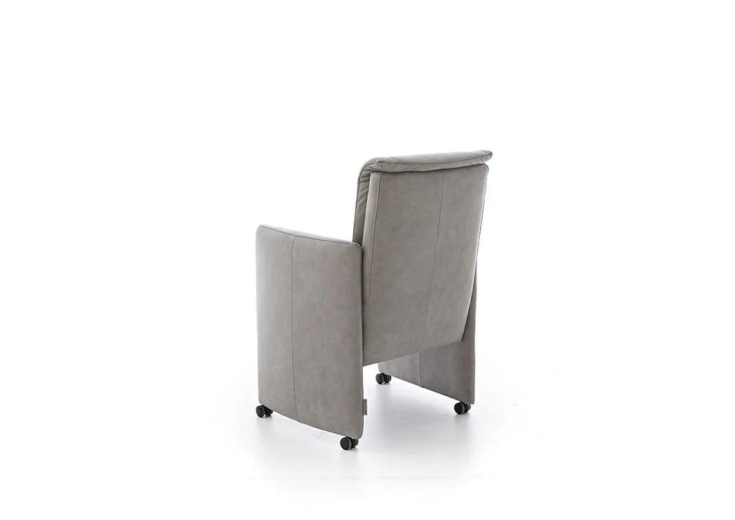 W.SCHILLIG seat&eat lounge 11752 M Leder Z69/22 light grey - Komfortmöbel24
