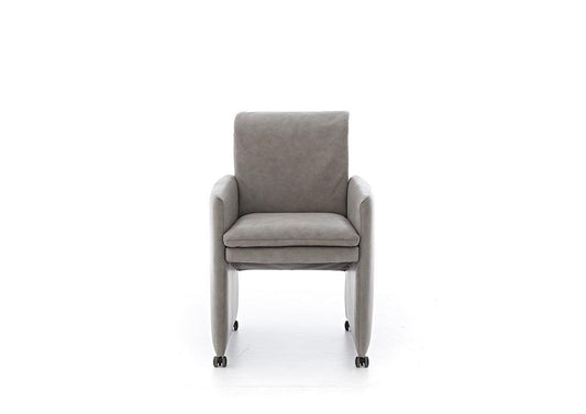 W.SCHILLIG seat&eat lounge 11752 M Leder Z69/22 light grey - Komfortmöbel24