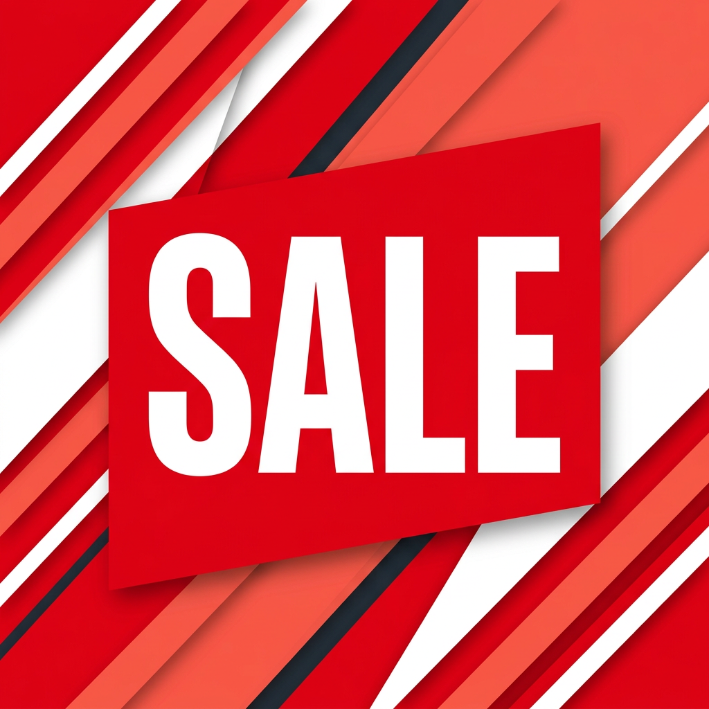 Plakativer, farbiger Entwurf für die SALE-Kachel