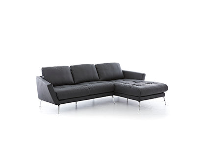 W.SCHILLIG Longchair «softy» 12301 in Leder Z59/99 schwarz