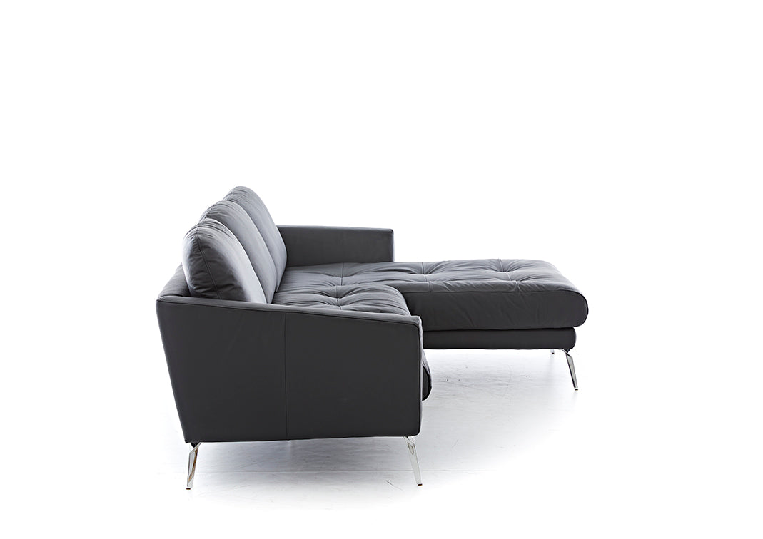 W.SCHILLIG Longchair «softy» 12301 in Leder Z59/99 schwarz