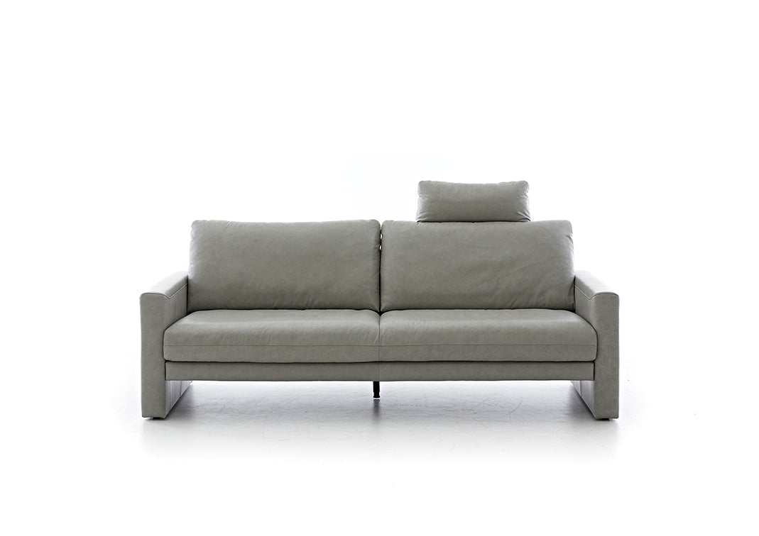 W.SCHILLIG Sofa maXxim 12502 N100 Leder Z 74/21 silver