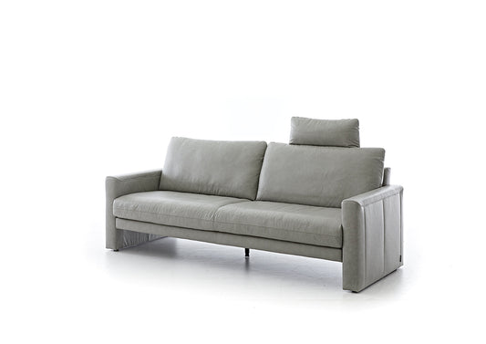 W.SCHILLIG Sofa maXxim 12502 N100 Leder Z74/21 silver