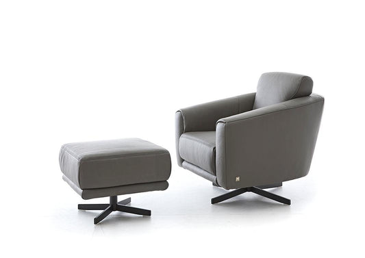 W.SCHILLIG Drehsessel MR2492 14950 Leder Z73/95 graphite - Komfortmöbel24