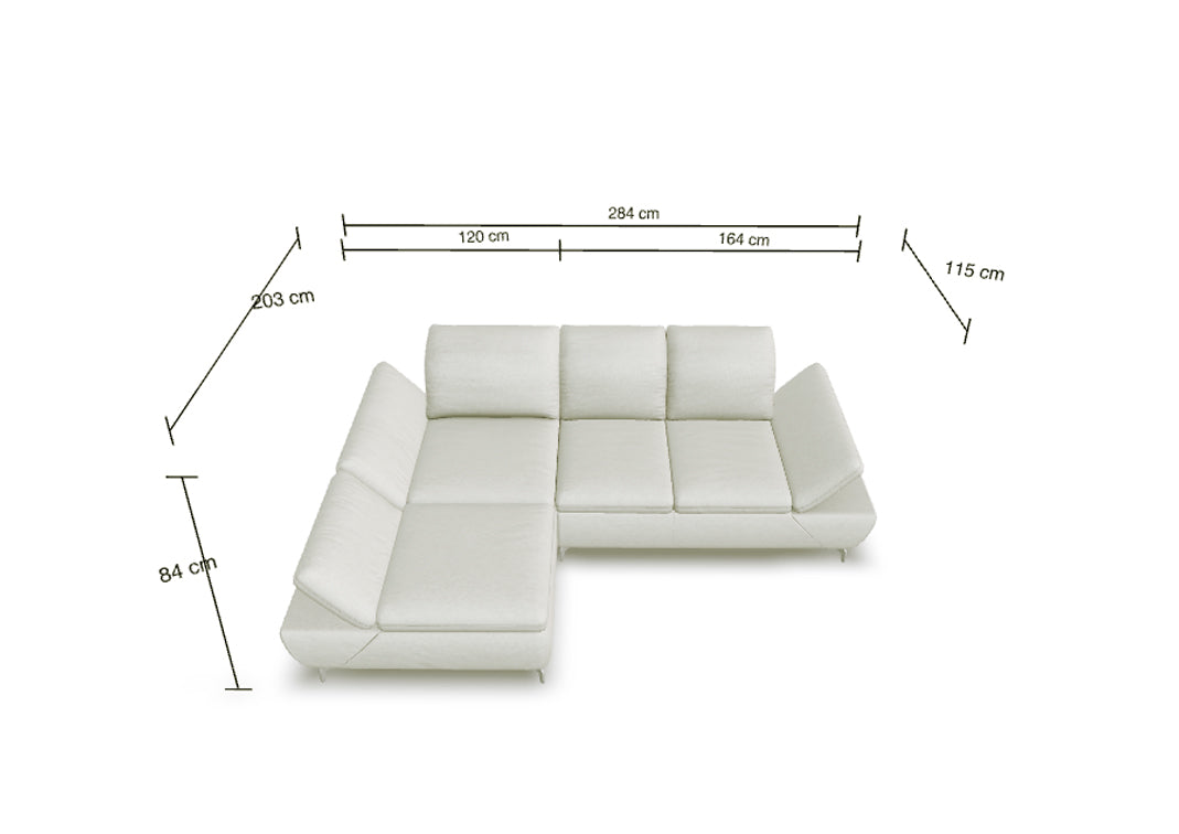 W.SCHILLIG Longchair taoo 15278 (B=284 cm) Stoff S75/44 ivory