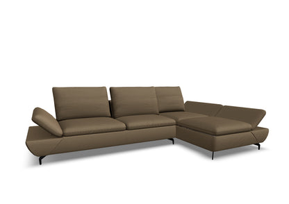W.SCHILLIG Bundle Longchair taoo 15278 (B=344 cm) Stoff W82/49 taupe inkl. 4 Kissen