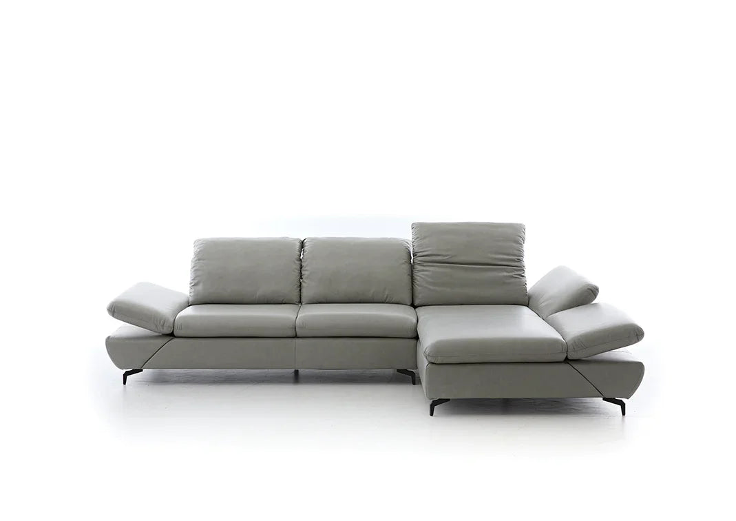 W.SCHILLIG Longchair taoo 15278 Leder Z74/21 silver - Komfortmöbel24