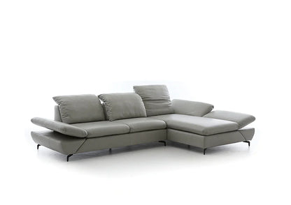 W.SCHILLIG Longchair taoo 15278 Leder Z74/21 silver - Komfortmöbel24