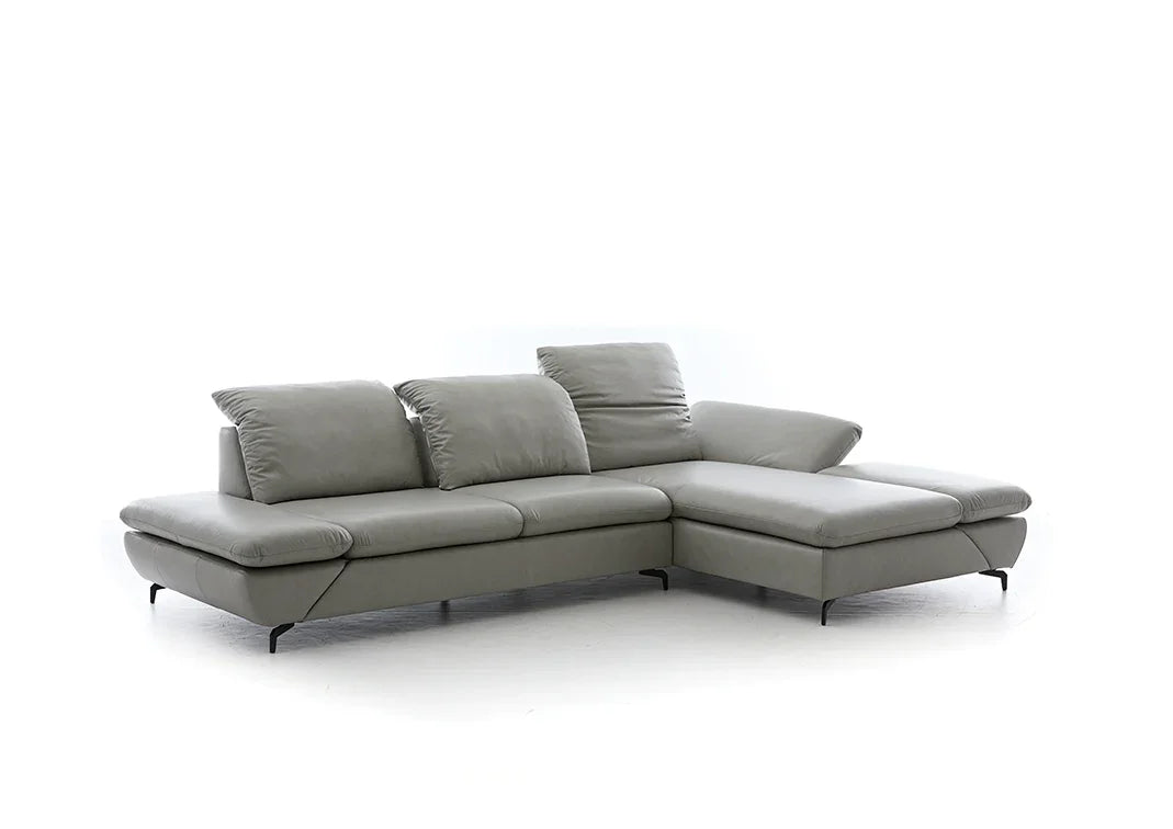 W.SCHILLIG Longchair taoo 15278 Leder Z74/21 silver - Komfortmöbel24