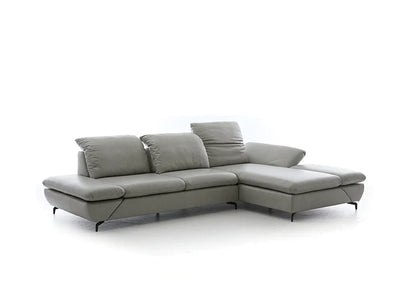 W.SCHILLIG Longchair taoo 15278 Leder Z74/21 silver - Komfortmöbel24