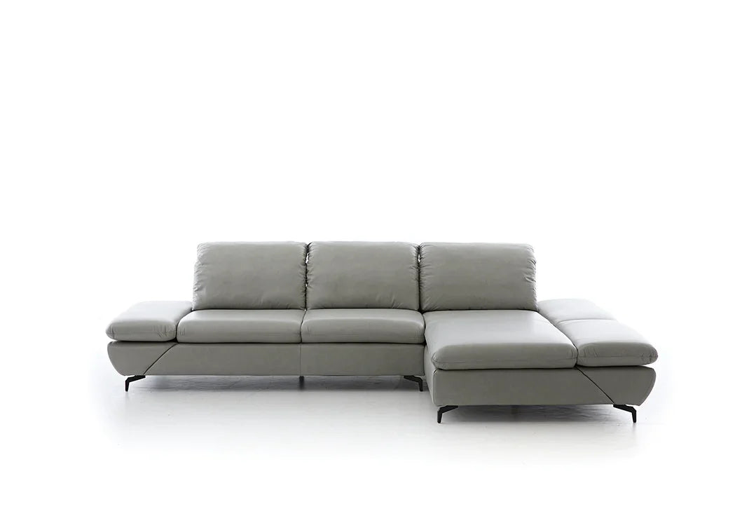 W.SCHILLIG Longchair taoo 15278 Leder Z74/21 silver - Komfortmöbel24