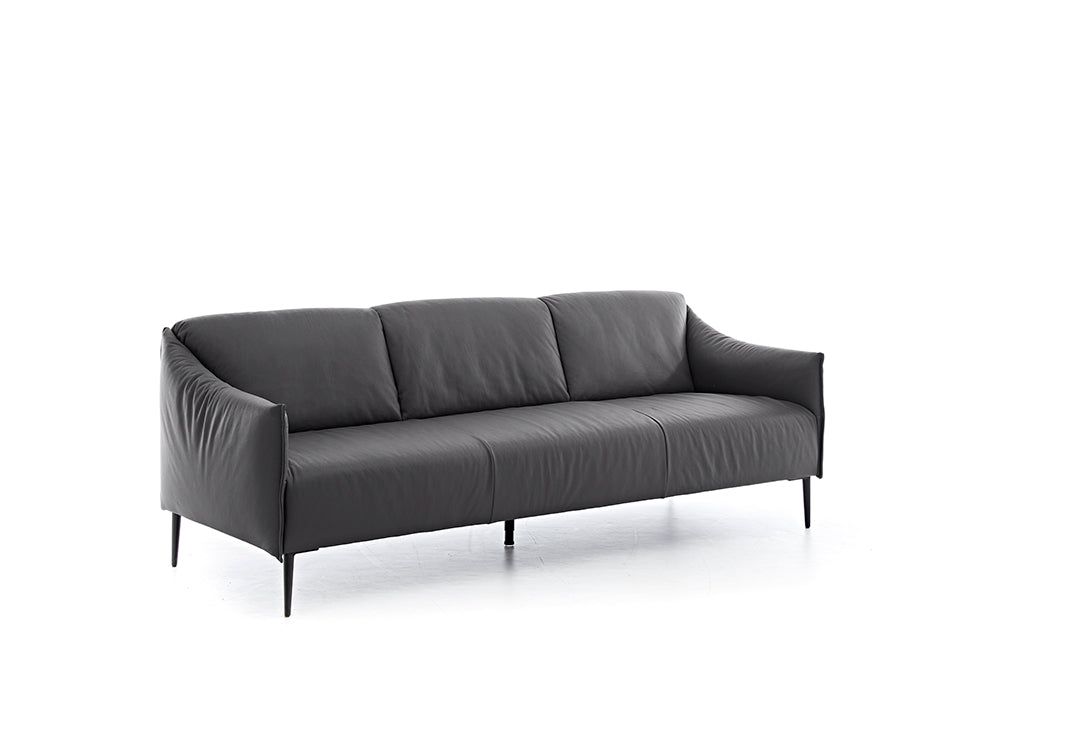W.SCHILLIG Sofa sally P70 Leder Z59/99 schwarz