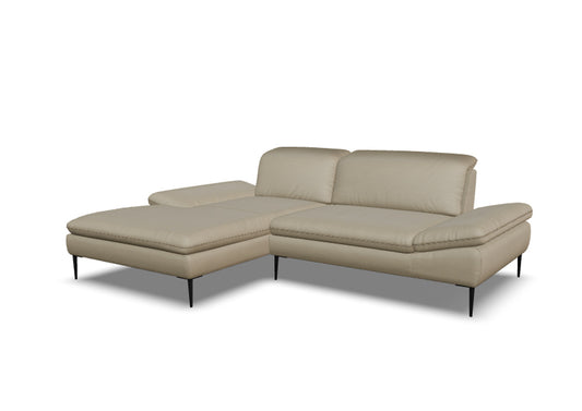 W.SCHILLIG Longchair enjoy&MORE 15450 Leder Z59/21 stone