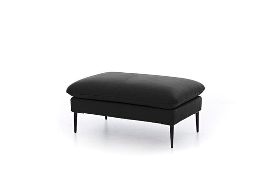 W.SCHILLIG Hocker enjoy&MORE 15450 G105 Leder Z77/99 black pearl - Komfortmöbel24