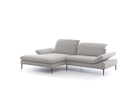 W.SCHILLIG Longchair enjoy&MORE 15450 Stoff V34/21 silver - Komfortmöbel24