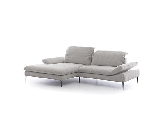 W.SCHILLIG Longchair enjoy&MORE 15450 Stoff V34/21 silver - Komfortmöbel24