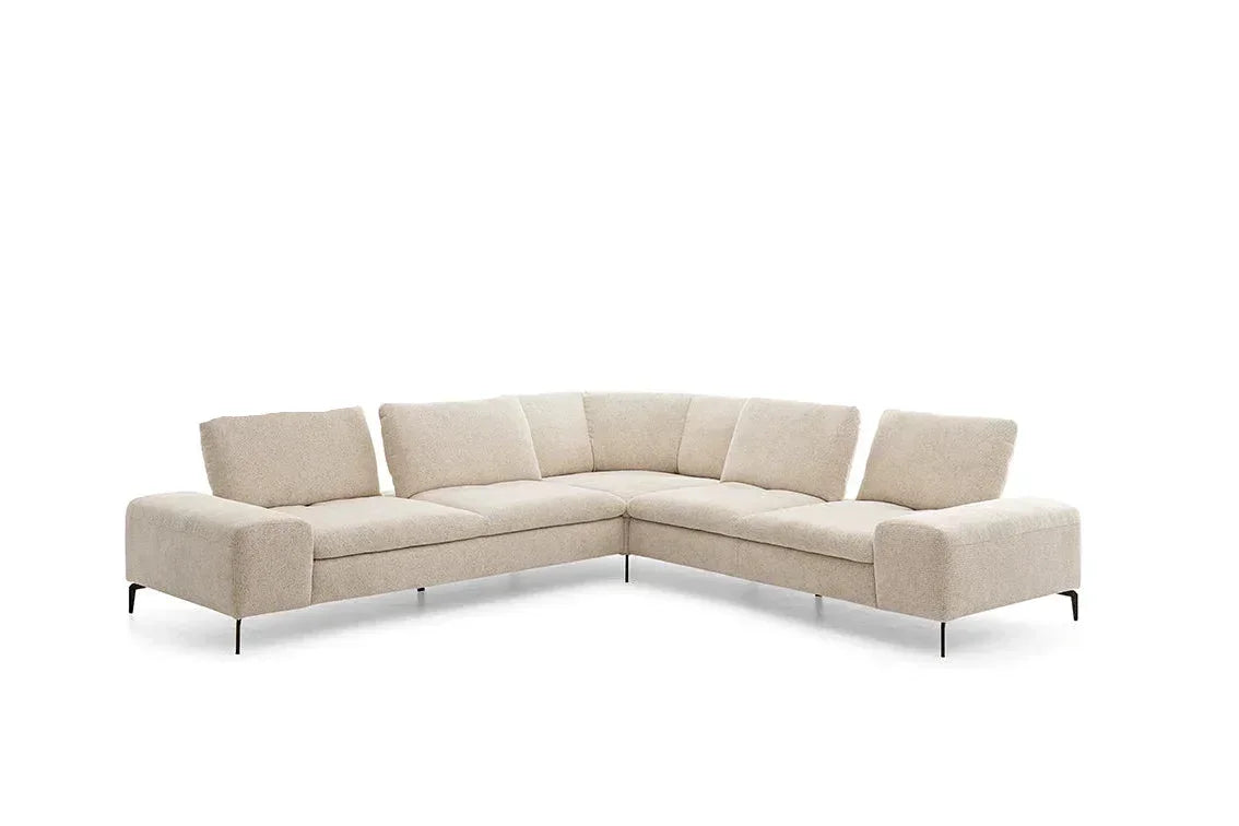 W.SCHILLIG Ecksofa valentinoo 16540 (B=318 cm) Stoff S75/44 ivory mit Zubehör