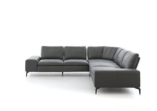 W.SCHILLIG Ecksofa valentinoo 16540 Leder Z59/95 graphit - Komfortmöbel24
