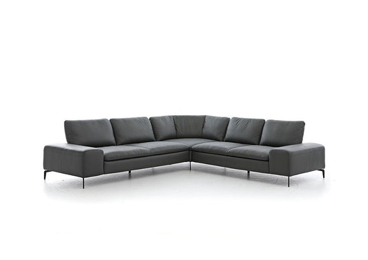 W.SCHILLIG Ecksofa valentinoo 16540 Leder Z59/95 graphit - Komfortmöbel24