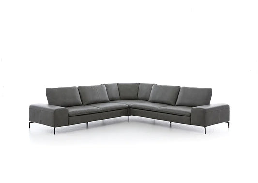 W.SCHILLIG Ecksofa valentinoo 16540 Leder Z75/95 anthracite - Komfortmöbel24