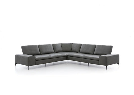 W.SCHILLIG Ecksofa valentinoo 16540 Leder Z75/95 anthracite - Komfortmöbel24