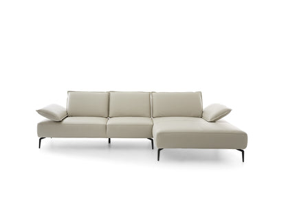 W.SCHILLIG Longchair caipirinjaa 16568 (B=320 cm) Leder Z66/43 greige