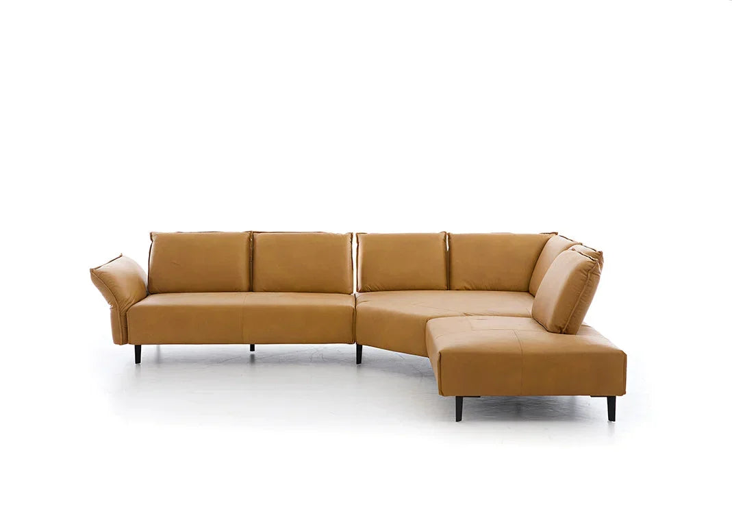W.SCHILLIG Ecksofa bonnie 16660 Leder Z69/52 kurkuma - Komfortmöbel24