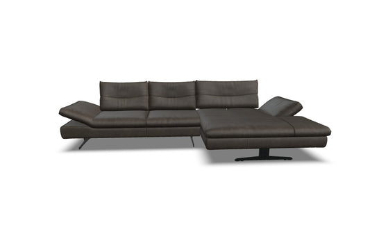 W.SCHILLIG Bundle Longchair seventy5 16741 (B=322 cm) Leder Z77/95 graphite