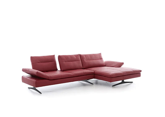 W.SCHILLIG Longchair seventy5 16741 Leder Z73/11 ruby red - Komfortmöbel24