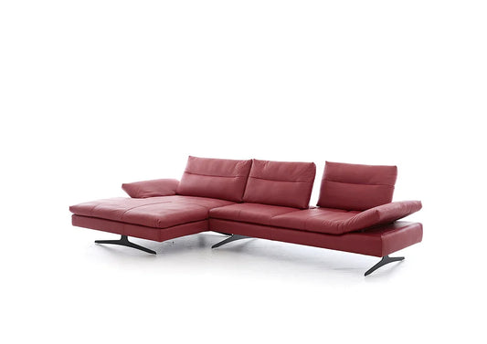 W.SCHILLIG Longchair seventy5 16741 Leder Z73/11 ruby red - Komfortmöbel24