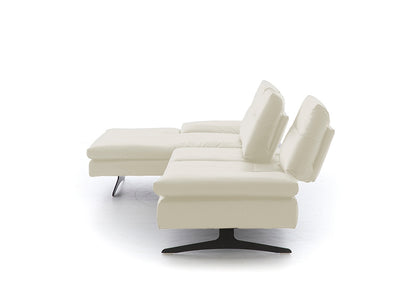 W.SCHILLIG Longchair seventy5 16741 Leder Z84/43 ivory