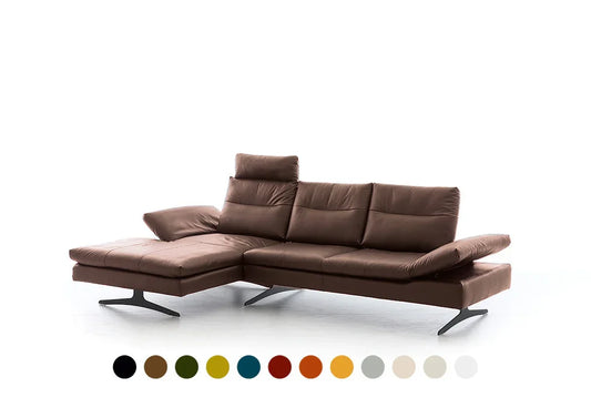 W.SCHILLIG Longchair seventy5 16741 Leder Z73 (Farbe wählbar) - Komfortmöbel24