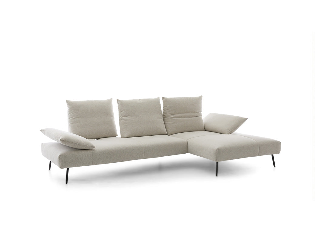 W.SCHILLIG Longchair negrooni 16768 (B=302 cm) Stoff S22/44 nature