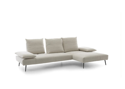 W.SCHILLIG Longchair negrooni 16768 (B=302 cm) Stoff S22/44 nature