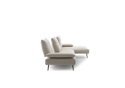 W.SCHILLIG Longchair negrooni 16768 (B=302 cm) Stoff S22/44 nature