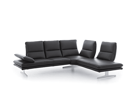 W.SCHILLIG Ecksofa broadway 16777 (B=284 cm) Leder Z73/99 nachtschwarz - Komfortmöbel24