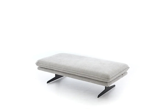 W.SCHILLIG Hocker broadway 16777 G140 Stoff R75/21 light grey - Komfortmöbel24