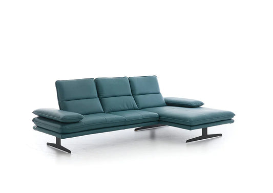 W.SCHILLIG Longchair broadway 16777 (B 291 cm) Leder Z79/26 petrol blue - Komfortmöbel24