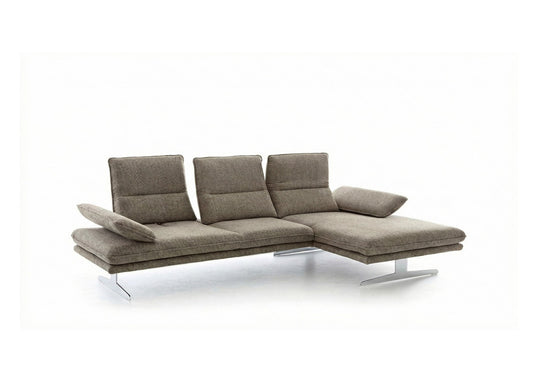 W.SCHILLIG Longchair broadway (B=271 cm) 16777 Stoff S22/98 pepper
