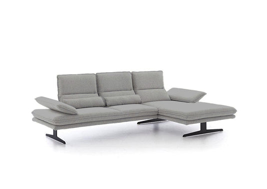 W.SCHILLIG Longchair broadway 16777 (B=291 cm) Stoff R75/21 light grey