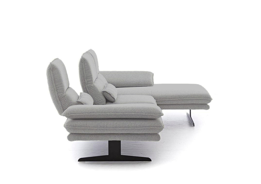 W.SCHILLIG Longchair broadway 16777 (B=291 cm) Stoff R75/21 light grey