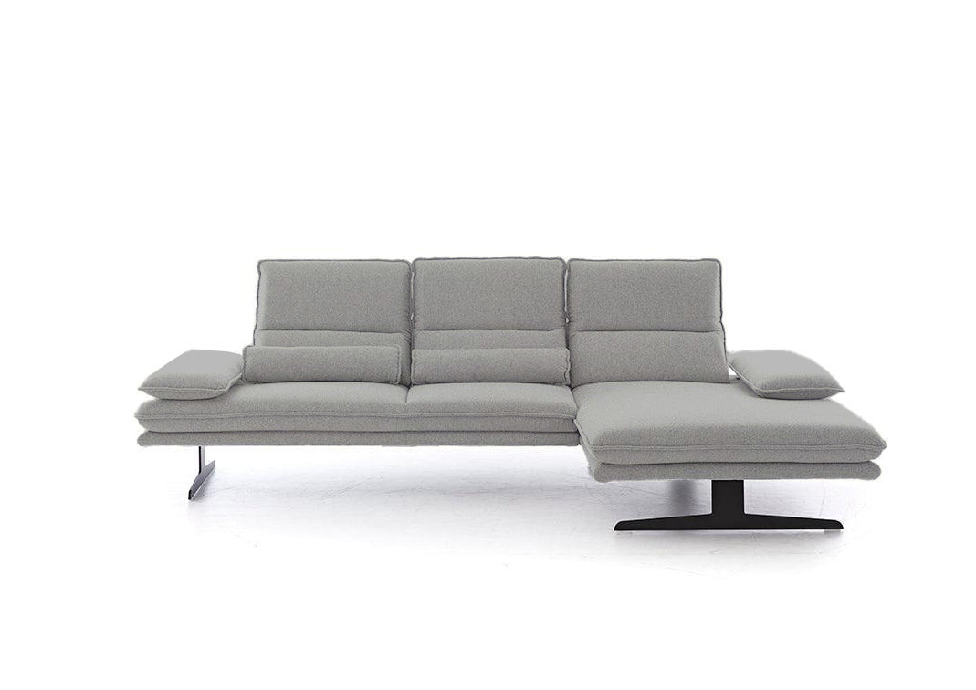 W.SCHILLIG Longchair broadway 16777 (B=291 cm) Stoff R75/21 light grey