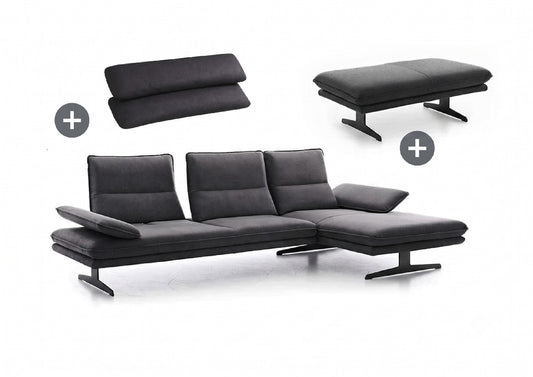 W.SCHILLIG Bundle Longchair broadway 16777 (B=291 cm) Stoff S37/95