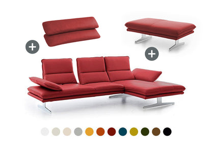 W.SCHILLIG Bundle broadway 16777 (B 291 cm) Leder Z73 (Farbe wählbar)