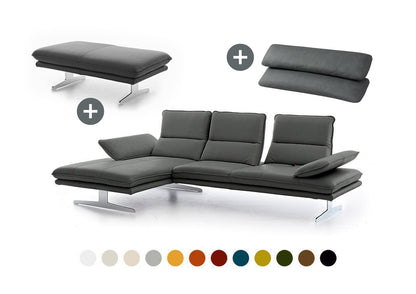 W.SCHILLIG Bundle broadway 16777 (B 291 cm) Leder Z73 (Farbe wählbar)