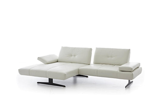 W.SCHILLIG Longchair chester 16790 Leder Z73/43 cream white - Komfortmöbel24