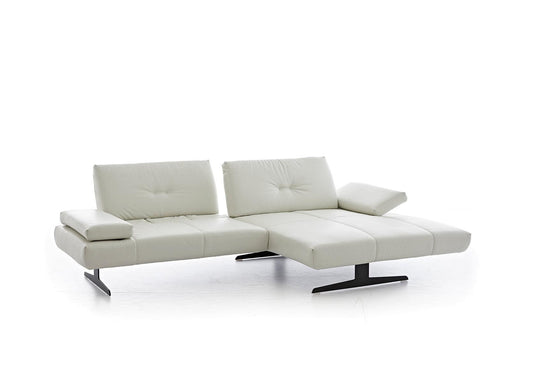 W.SCHILLIG Longchair chester 16790 in Leder Z73/43 cream white - Komfortmöbel24