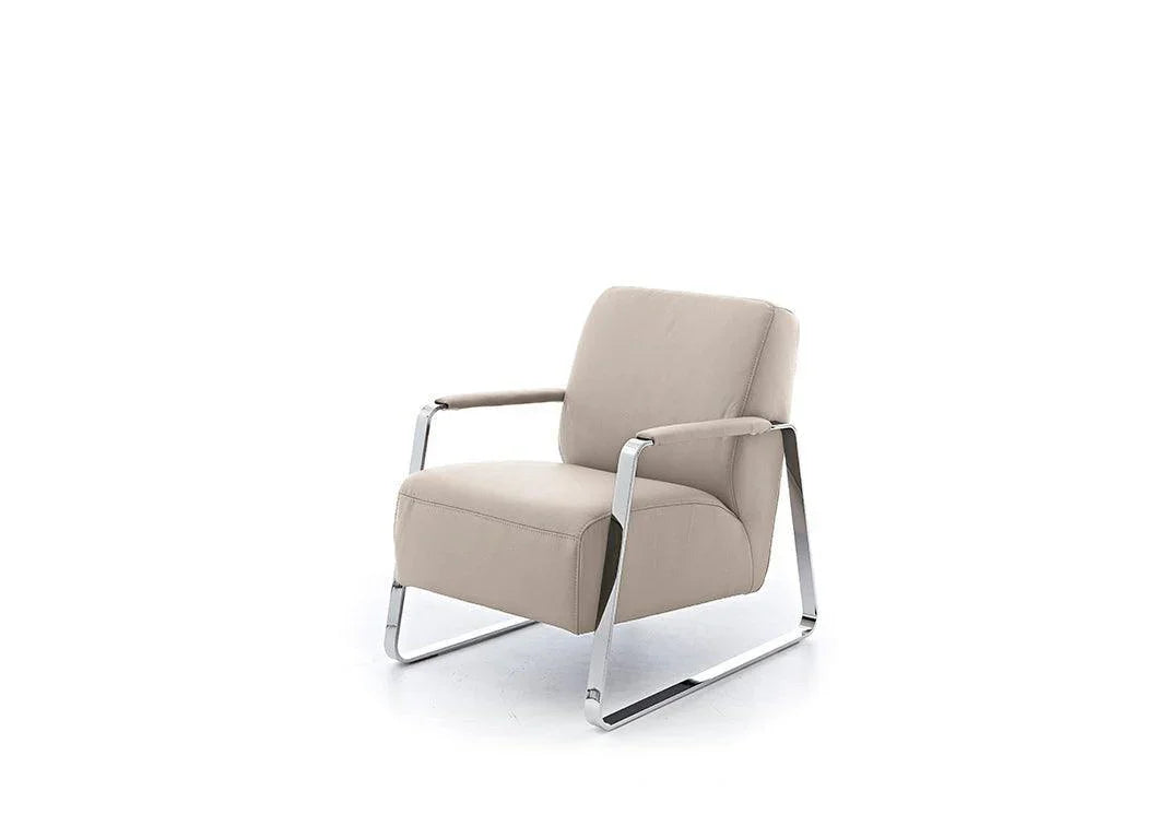 W.SCHILLIG Sessel quadroo 17350 ME Leder Z59/20 eisgrau